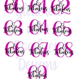 60&#39;s & Fabulous Birthday Badge Birthday SVG