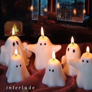 Ghost Candles | Halloween Candles | Ghost Shaped Candles | Halloween Decor Ghosts | Autumn Candles | Soy Wax Candles | Autumn Deccoration