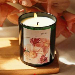 Peony Scented Candle | Scented Soy Wax Candle | Valentines Gift | Home Fragrances | Handmade Candle | Soy Wax Candle | Easter Gifts