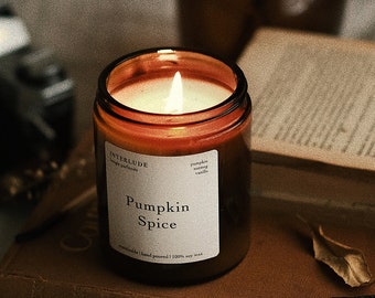 Pumpkin Spice Sojawachs Kerze | Pumpkin Spice Duftkerze| Herbstkerze | Herbst Wohn Dekor | Gemütliche Kerze | Kerze Geschenk | Herbst-Kerze