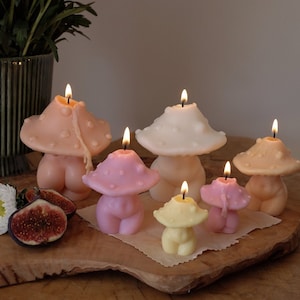 Mushroom Candle | Mushroom Body Candle | Cottagecore Home Decor | Mushroom Decoration | Mushroom Candle | Home Decor | Body Candle Mushroom