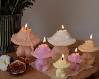 Mushroom Candle | Mushroom Body Candle | Cottagecore Home Decor | Mushroom Decoration | Mushroom Candle | Easter Candle | Mushroom Decor