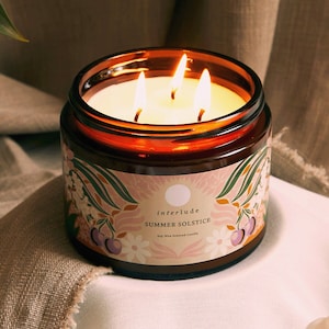 Summer Solstice Scented Candle | Scented Soy Wax Candle | Gift | Home Fragrances | Handmade Candle | Mothers Day Candle | Valentines Day
