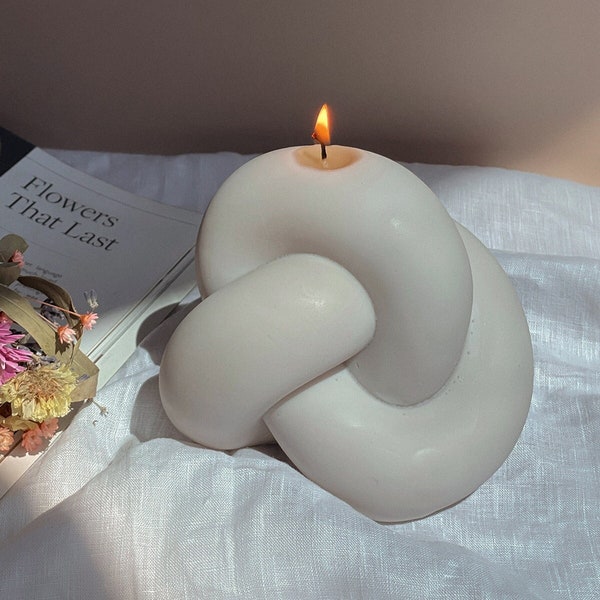 Large Knot Candle Etsy