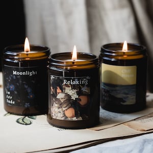 Doftljus med lavendel och patchouli | Handgjort sojavaxljus | Avkopplande hemdoft | Dekorativt ljus | Cliff House-ljus