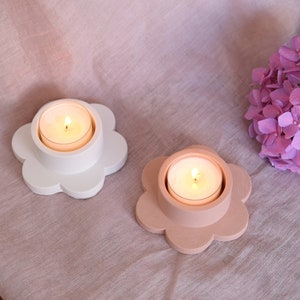 Concrete Flower Tealight Holder |   Gift