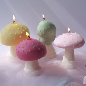Mushroom Candle: Scented Cottagecore Home Decor