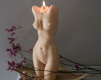 Aphrodite Body Candle  | Body Candle | Black Orchid Scent | Goddess Candle | Female Body Soy Wax Candle |   Gift