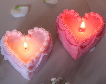 Heart Cake Candle | Heart Shaped Candle | Heart Candle | Home Decorations | Wedding Favours | Sculptural Candles | Candle | Home Decor