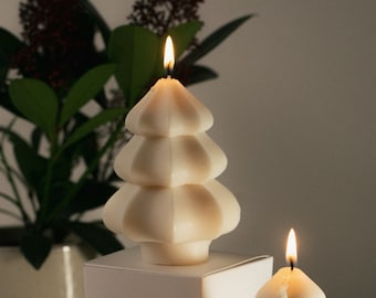 Christmas Tree Shaped Candle | Christmas Decorations | Christmas Candle | Christmas Tree Candle | Christmas Decorations | Soy Wax Candle