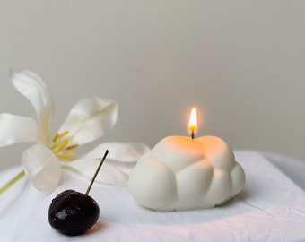 Cloud Candle Soy Wax | Aesthetic Pillar Candle | Sculptural Candles