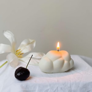 Cloud Candle Soy Wax | Aesthetic Pillar Candle | Sculptural Candles