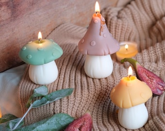 Mushroom Shaped Candles | Toadstol Candle | Cottagecore | Mushroom Decoration | Mushroom Candle | Candle | Home Decoration | Soy Wax Candle