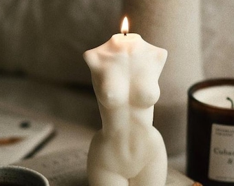 Venus Body Candle | Goddess Body Candle | Black Orchid Scented Soy Wax Candle | Sculptural Candle | Elegant Home Decor | Handmade Gift