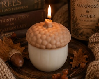 Acorn Candle | Handmade Soy Wax Sculptural Candle | Woodland Home Decor | Nature Inspired Decorative Candle | Mother’s Day Gift