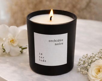Orchidée Noire Scented Candle | Luxury Soy Wax Candle | Handmade Vegan Candle | Luxury Home Fragrance | Mother’s Day Gift