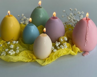 Easter Decor Candle | Egg Candle | Spring Candle | Sculptural Candle | Soy Decorative Candle | Flower Egg Candle | Easter Decorations | Egg