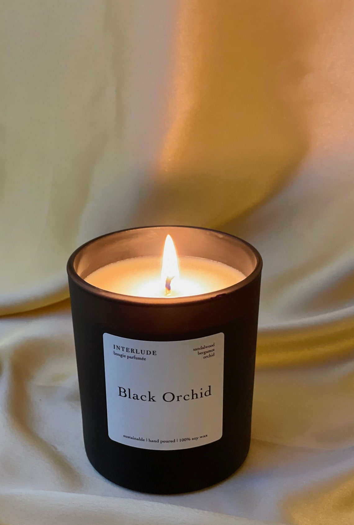 Black Orchid Soy Wax Candle Garden Candle Outdoor Candle Etsy