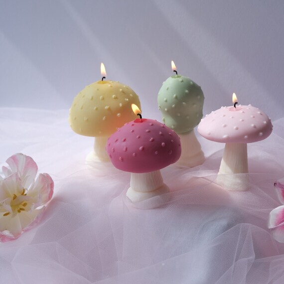 Mushroom Candle Glittery Goddess Mushroom Candles Cottagecore Home Decor  Gifts for Her Candles Soy Wax Candle Home Decor 