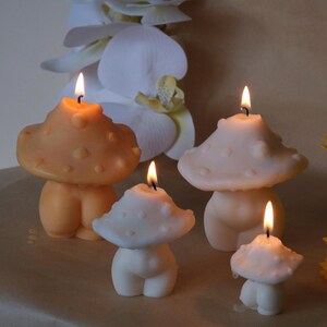 Mushroom Candle | Mushroom Decor Candle | Sculptural Candle | Cottagecore Home Decor | Woodland Home Decor | Handmade Soy Wax Candle image 7