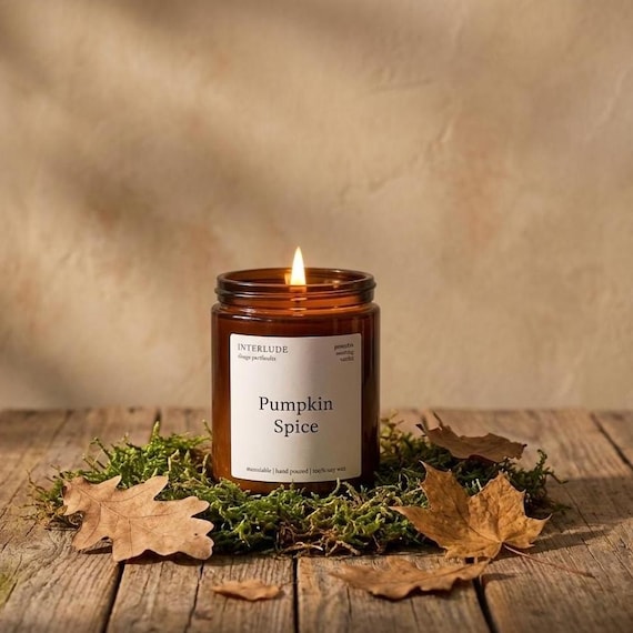 Pumpkin Spice Latte Sojawachs Kerze | Herbst Duftkerze | Kerze Geschenk | Wohnkultur Geschenk | Geschenke für Sie & Ihn | Duftkerze | Kerzen