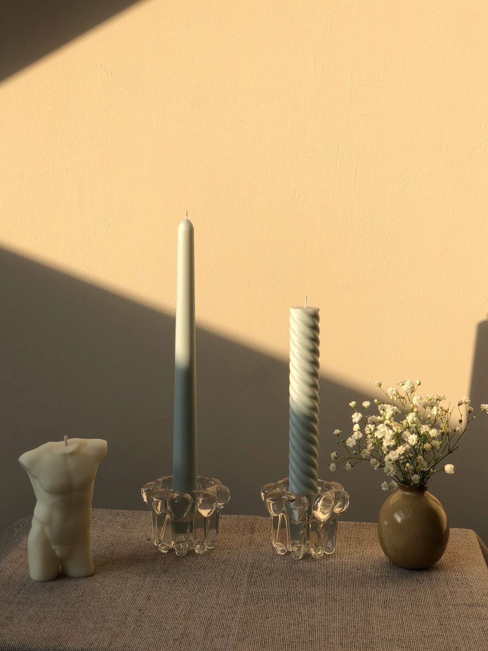 Spiral Taper Candles Pack of 3 Twisted Candle Dinner Etsy UK