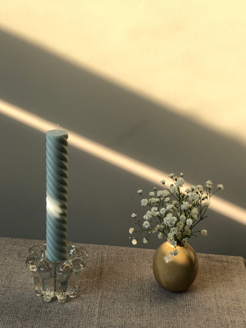 Spiral Taper Candles Pack of 3 Twisted Candle Dinner Etsy UK