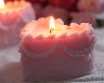 Heart Cake Candle | Heart Shaped Candle | Heart Candle | Home Decorations | Soy Wax Candle | Handmade Candle | Sculptural Candles | Candle