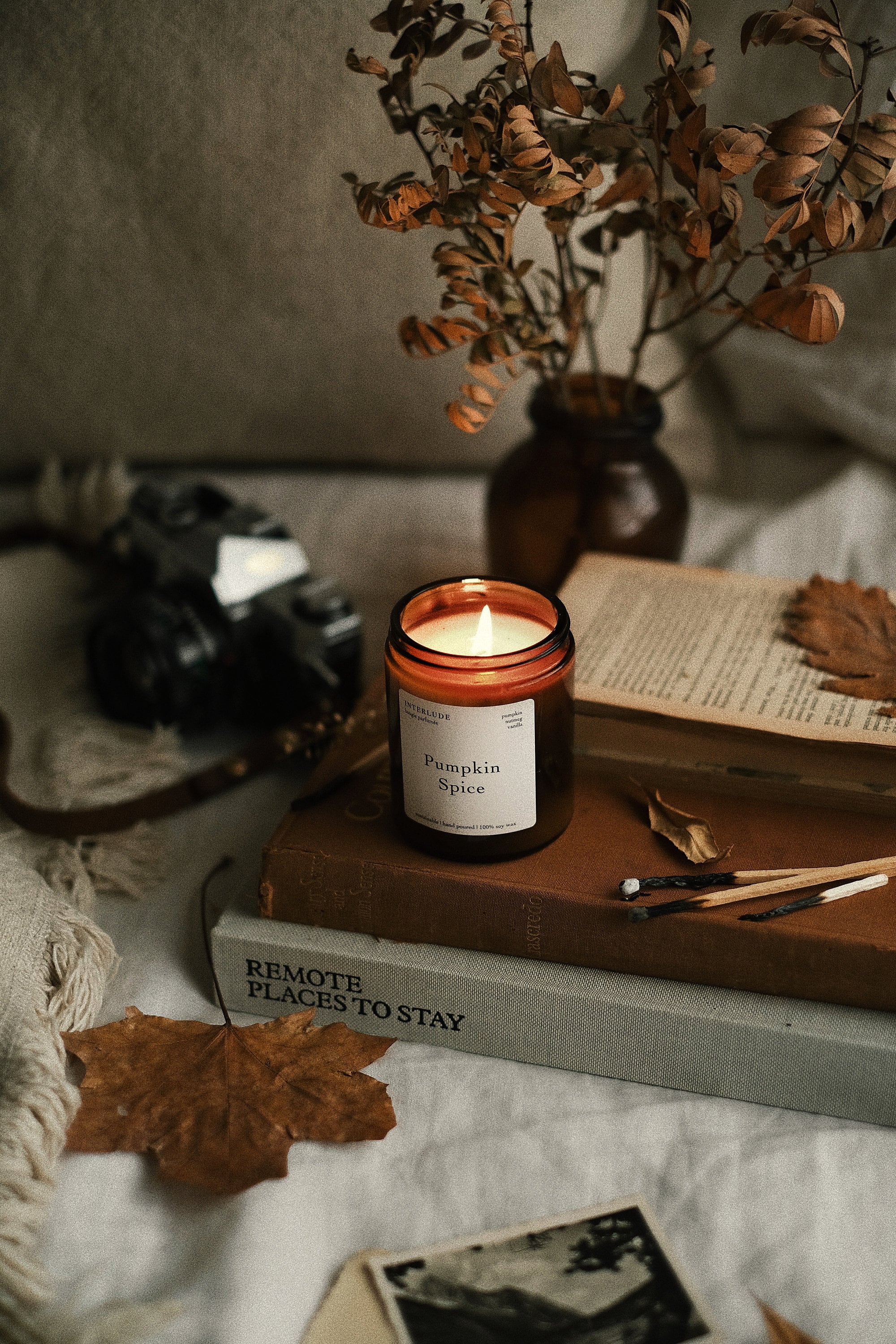 Bougie Parfumée Aux Épices à La Citrouille | Bougie en Cire de Soja Chandail Météo Idée Cadeau Fête 