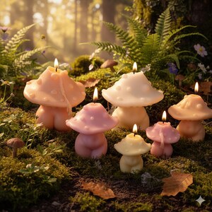 Mushroom Candle | Mushroom Decor Candle | Sculptural Candle | Cottagecore Home Decor | Woodland Home Decor | Handmade Soy Wax Candle image 6