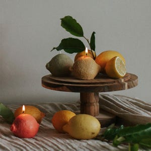 Lemon Shaped Candles | Soy Wax Lemon Candles | Fruit Candles | Lemon Candles Decor | Handmade Soy Wax Candles | Decorative Candles