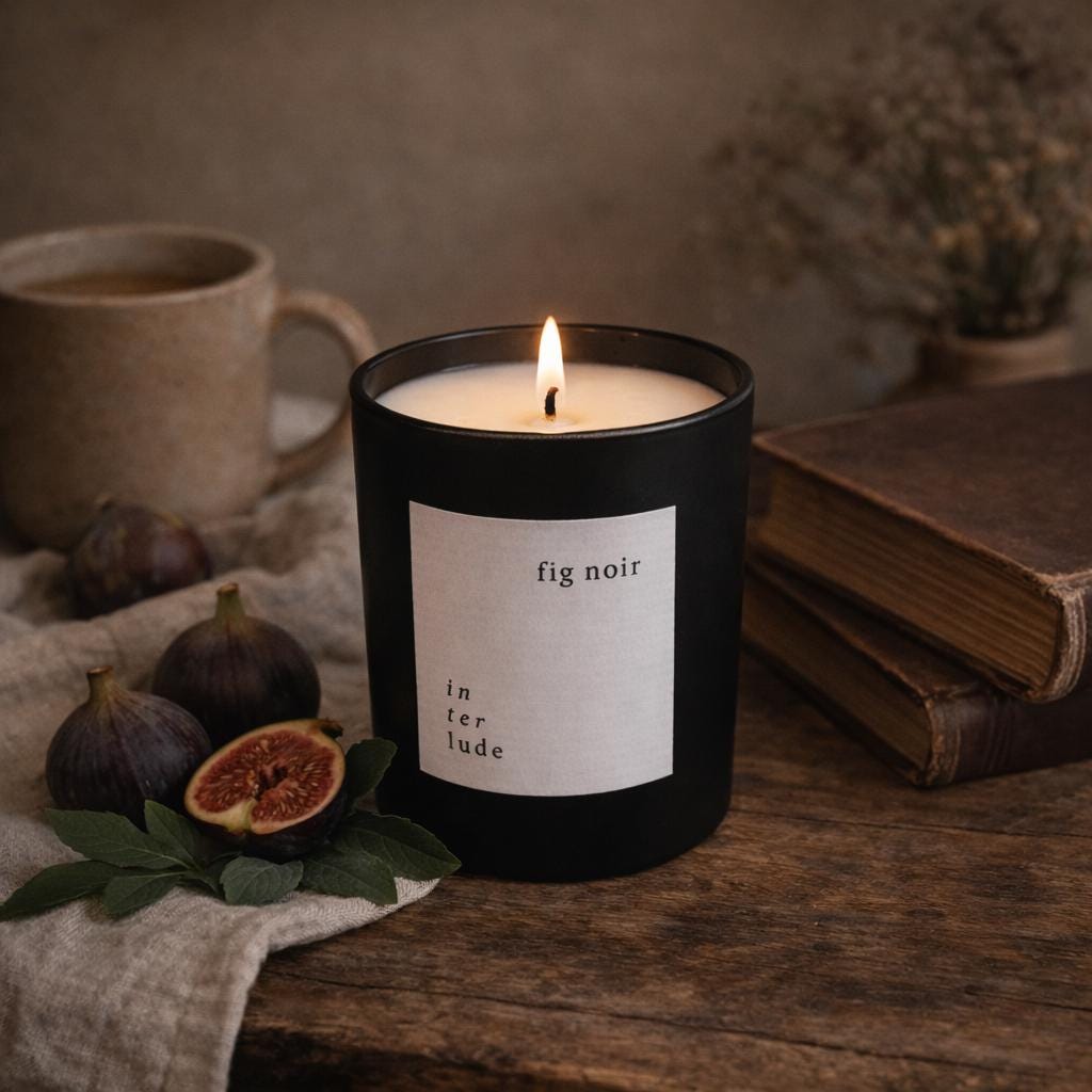 Feigenbaum Duftkerze Schwarze Feige & Vetiver Soja-Wachskerze | Luxus Duftkerze | Handgemachte Deko-Kerze | Geschenk zum Muttertag