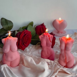 Velas corporales femeninas / Velas corporales / Aroma a pera y fresia / Velas corporales femeninas de cera de soja / Diosa / Decoración del hogar / Velas con forma de cuerpo