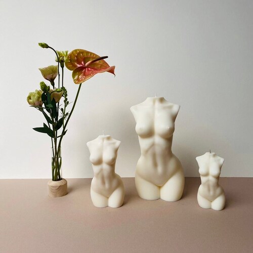 Body Candle Black Orchid Scent Soy Wax Female Body Candle Etsy UK