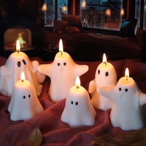 Ghost Candles | Halloween Candles | Ghost Shaped Candles | Halloween Decor Ghosts | Autumn Candles | Soy Wax Candles | Autumn Deccoration