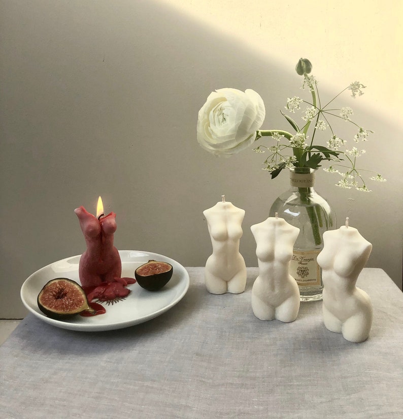 Body Candle Black Orchid Scent Soy Wax Female Body Candle Etsy UK