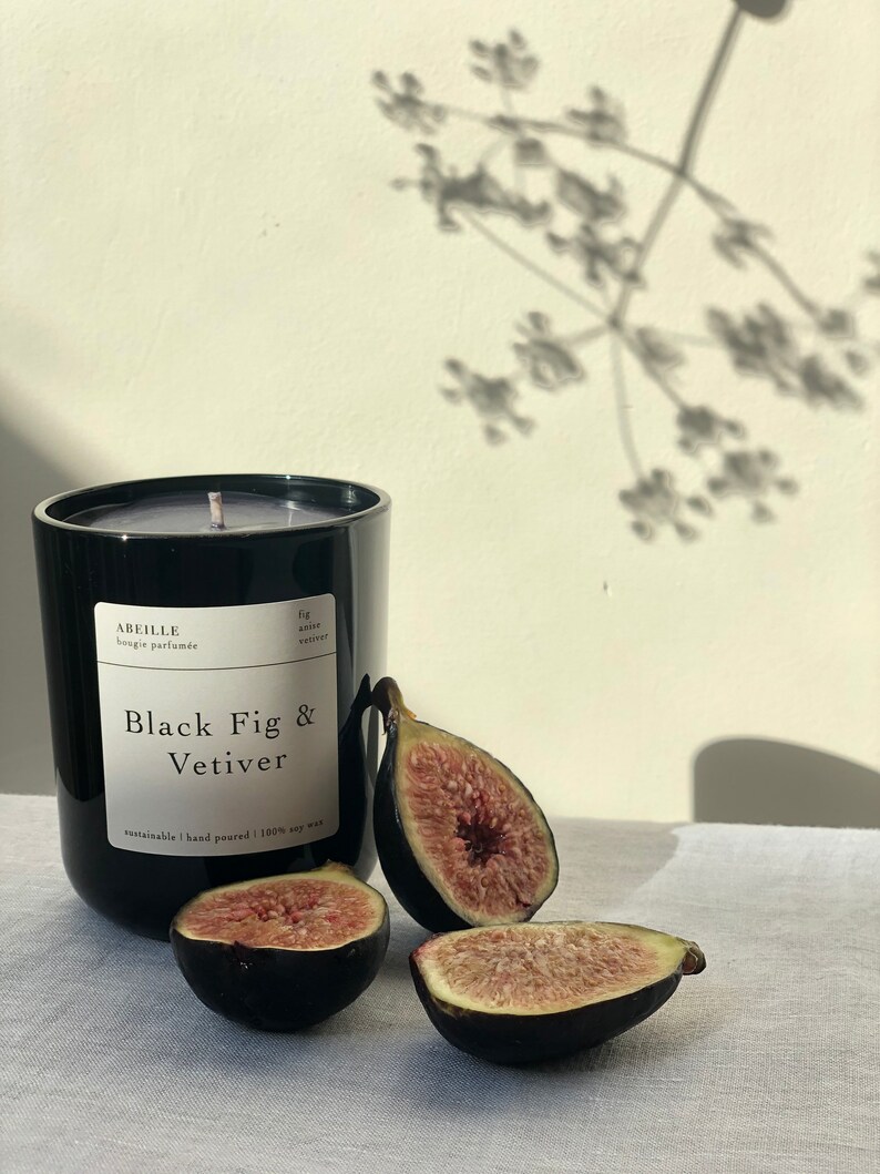 Black Fig And Vetiver Soy Wax Candle Hand Poured in London Etsy