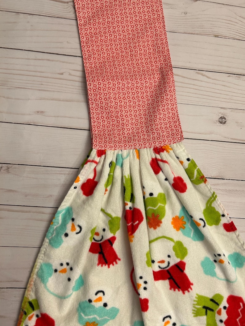 Towel Boa: Kitchen Neck Towel, Adult Bib Snowmen
