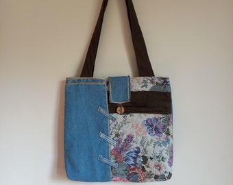Handmade Unique Stylish Triangle Shoulder Bag Upcycled