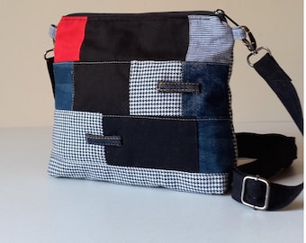 Bolso bandolera pequeño, bolso vaquero, mini bolso bandolera. Perfecto como regalo para el Día de la Madre.