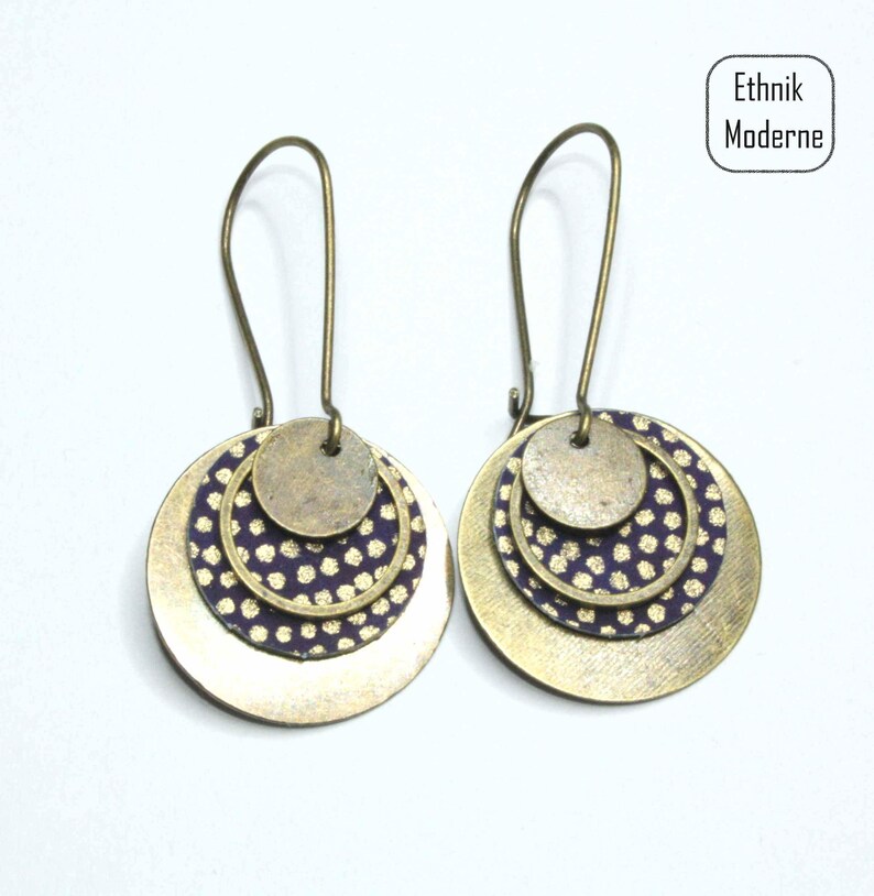 dark blue half circle paper necklace