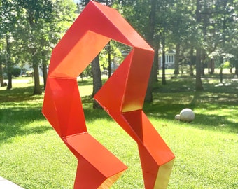 Fortuna II Modern Tall Outdoor/Indoor Abstract Sculpture