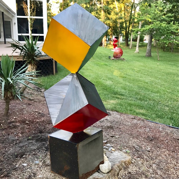 Balanced Cube Pop Art All Stainless steel