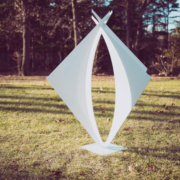 Bianca modern Outdoor Sculpture White Abstract Art