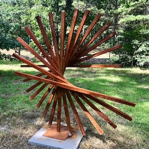 Large Modern Abstract Sculpture made from Corten Steel "ADORNE"