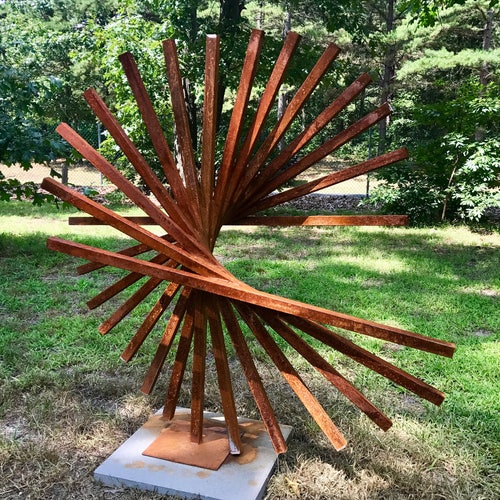 Large Modern Abstract Sculpture made from Corten Steel "ADORNE"