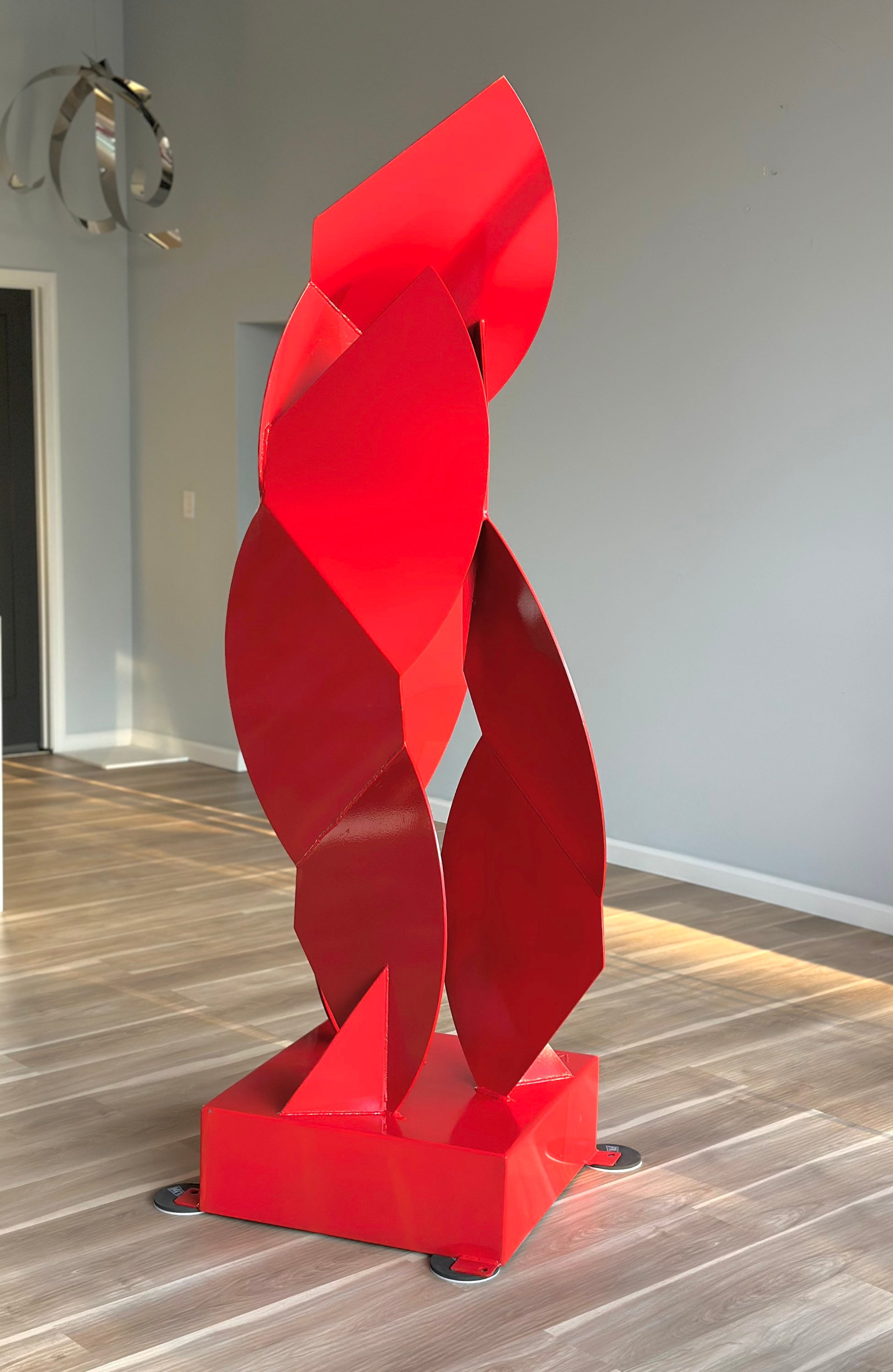 Unity Large Scale Abstract Modern Sculpture Art Red Mid Century Modern ...