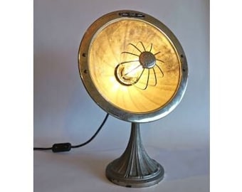 Vintage industrial round adjustable metal heating lamp Calor "Sun"