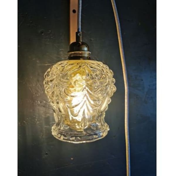 Lampe baladeuse vintage années 60 verre ciselé paillettes