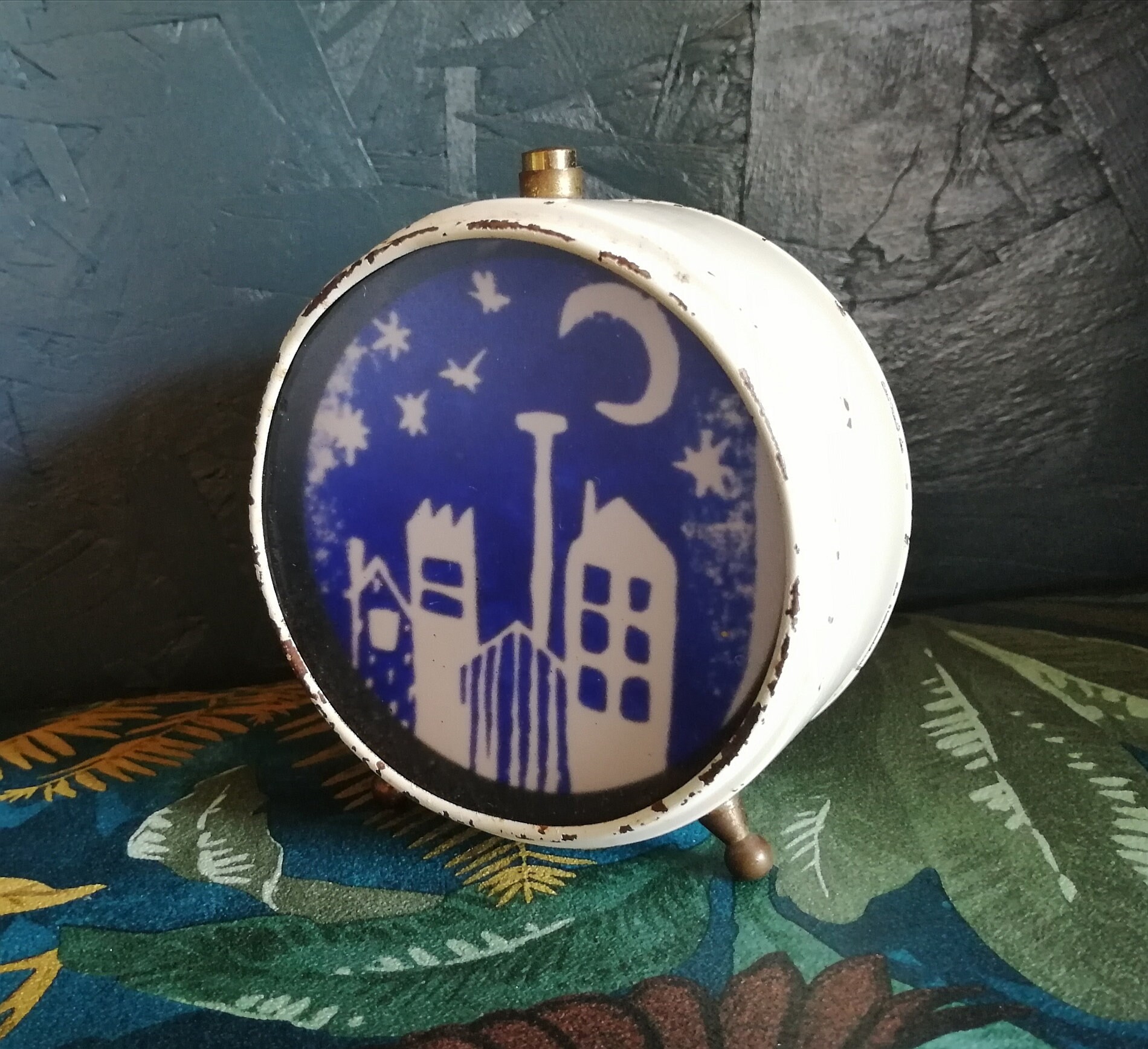 Cadre Déco, Cadre Réveil Ville Blanc Bleu